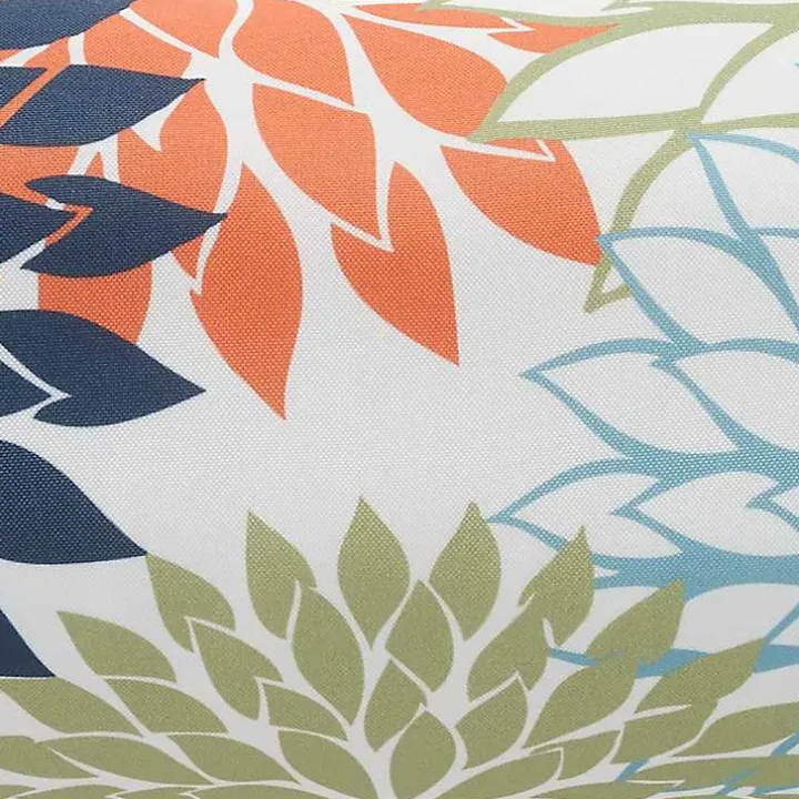 Multicolor Floral Outdoor Bolster Pillow