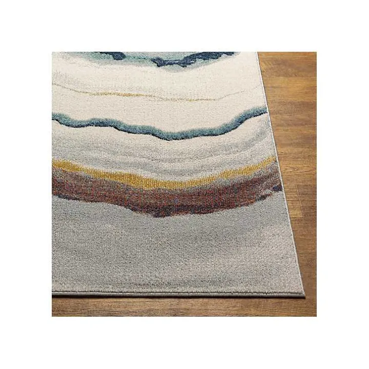 Multicolor Geode Agate Area Rug, 7x10