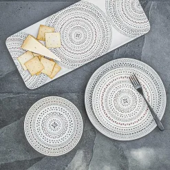 Multicolor Melamine Malena Dinner Plates, Set of 6