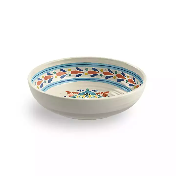 Multicolor Rio Melamine Low Bowls, Set of 6