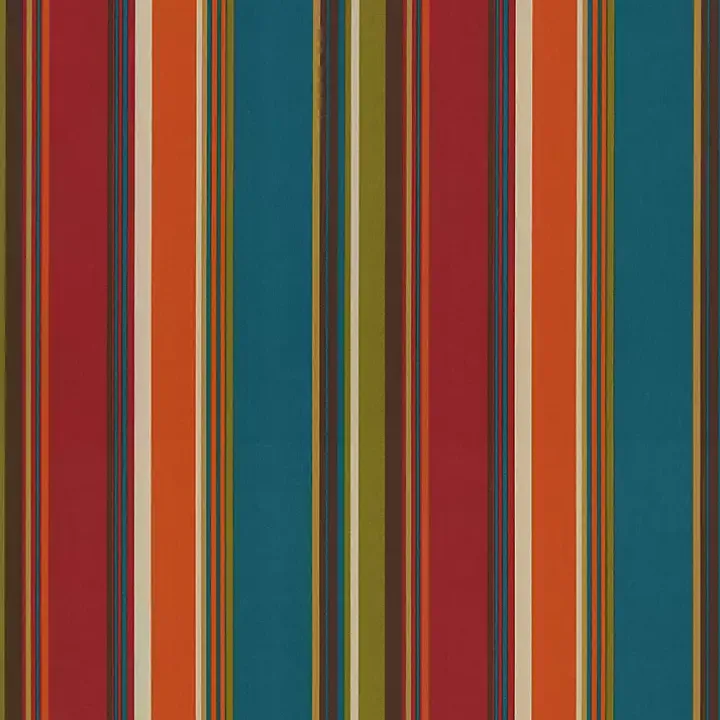 Multicolor Striped Outdoor Loveseat Cushion