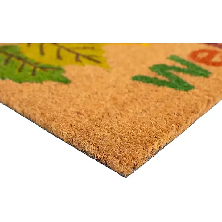Multicolor Welcome Fall Leaves Doormat, 36x24 in.