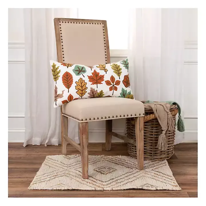 Multicolored Leaves Harvest Throw Pillow