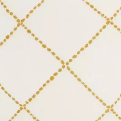 Mustard Stitched Lattice Throw Pillow