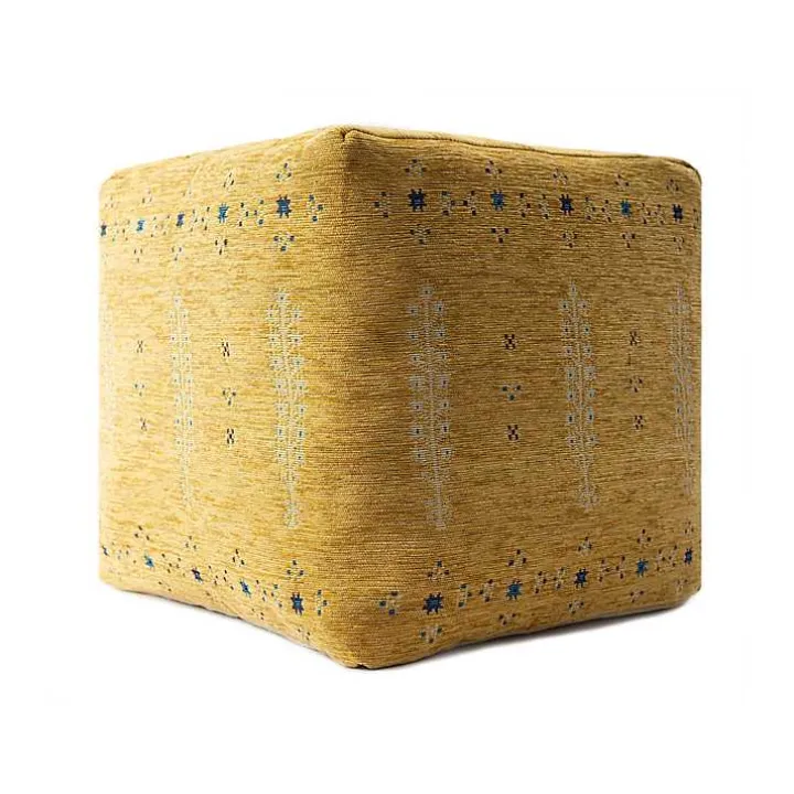 Mustard Yellow Bohemian Ultra-Soft Pouf