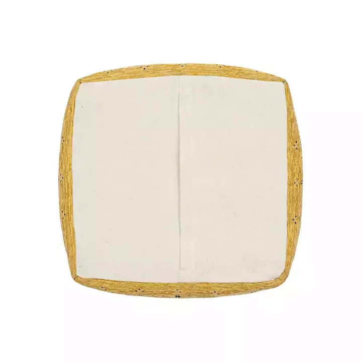Mustard Yellow Bohemian Ultra-Soft Pouf