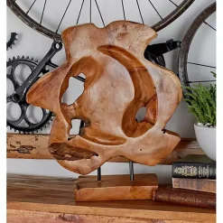 Natural Abstract Teak Wood Statue