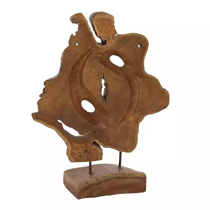 Natural Abstract Teak Wood Statue