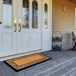 Natural and Black Abby Doormat, 48x24 in.