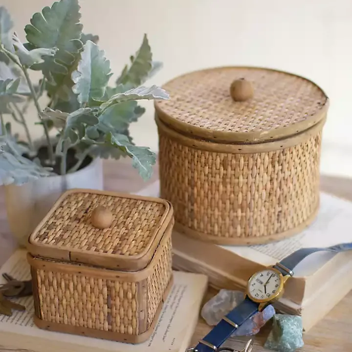 Natural Antique Woven 2-pc. Box Set