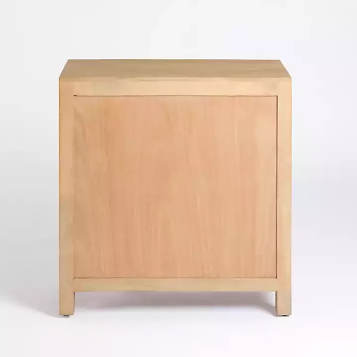 Natural Arch Cane and Wood Cabinet