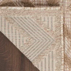 Natural Beige Diamond Indoor/Outdoor Area Rug, 5x7