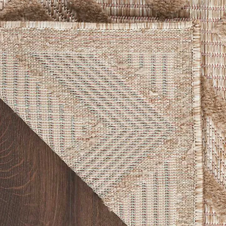 Natural Beige Diamond Indoor/Outdoor Area Rug, 5x7
