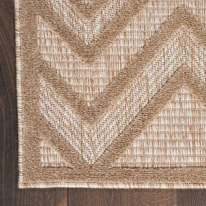 Natural Beige Diamond Indoor/Outdoor Area Rug, 5x7