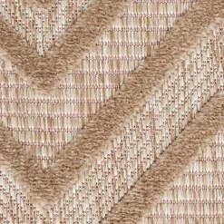 Natural Beige Diamond Indoor/Outdoor Area Rug, 5x7