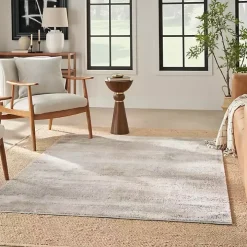 Natural Bleach Jute Reversible Area Rug, 5x7