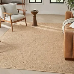 Natural Bleach Jute Reversible Area Rug, 8x10