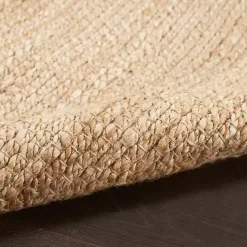 Natural Bleached Jute Area Rug, 3x5
