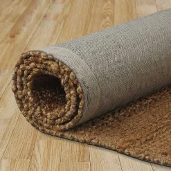 Natural Braided Jute Area Rug, 5x7