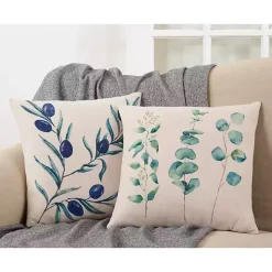 Natural Eucalyptus Print Pillow