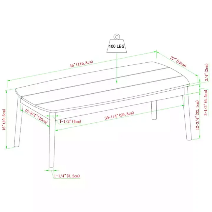 Natural Eucalyptus Wood Outdoor Coffee Table