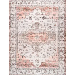 Natural Faded Vintage Washable Area Rug, 3x5