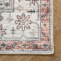 Natural Faded Vintage Washable Area Rug, 3x5