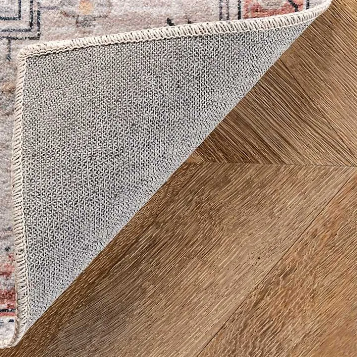 Natural Faded Vintage Washable Area Rug, 3x5