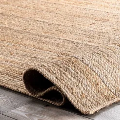 Natural Hand Woven Rigo Jute Area Rug, 10x13