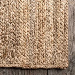 Natural Hand Woven Rigo Jute Area Rug, 12x18