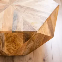 Natural Hexagon Mango Wood Coffee Table