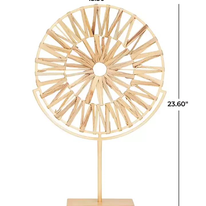 Natural Hyacinth Sunburst Sculpture