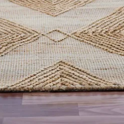 Natural Jute Diamond Modern Woven Area Rug, 5x8
