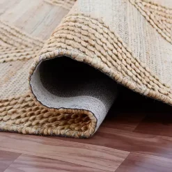 Natural Jute Diamond Modern Woven Area Rug, 5x8