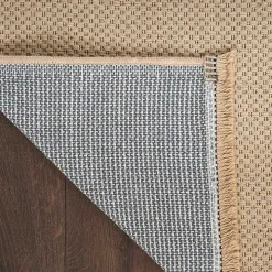 Natural Jute Solid Woven Area Rug, 7x9