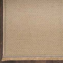Natural Jute Solid Woven Area Rug, 7x9