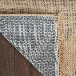 Natural Jute Woven Diamond Area Rug, 5x7