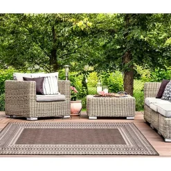 Natural Linear Macy Indoor/Outdoor Area Rug, 4x7