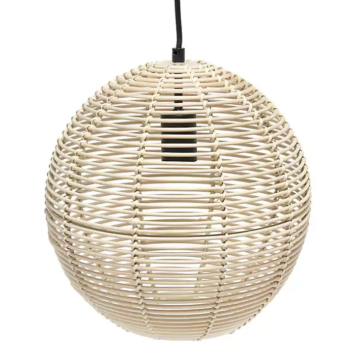 Natural Rattan Sphere Pendant Light