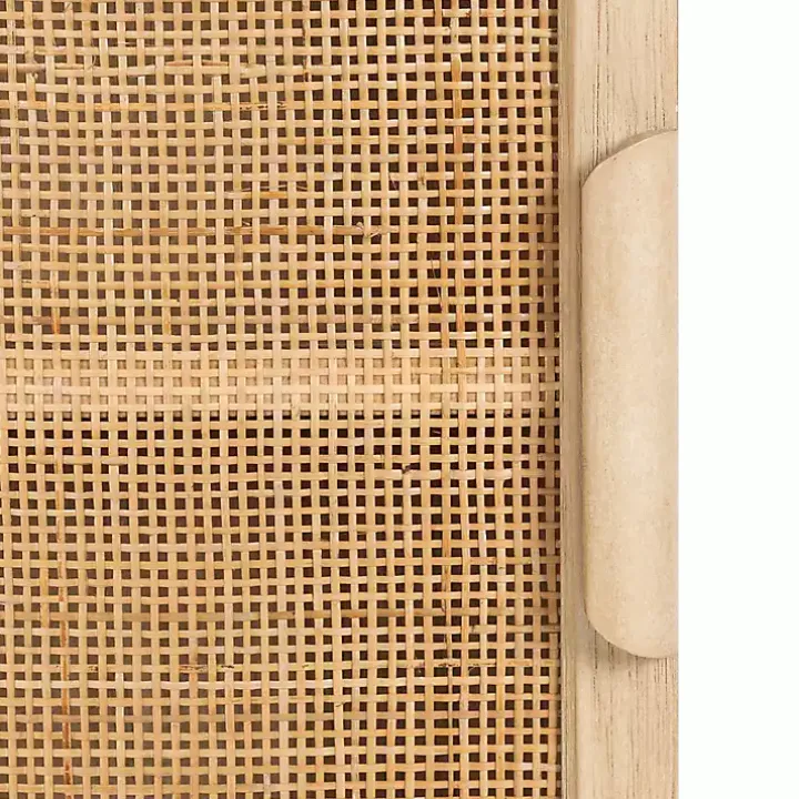 Natural Rattan Wall Cabinet with Shelf