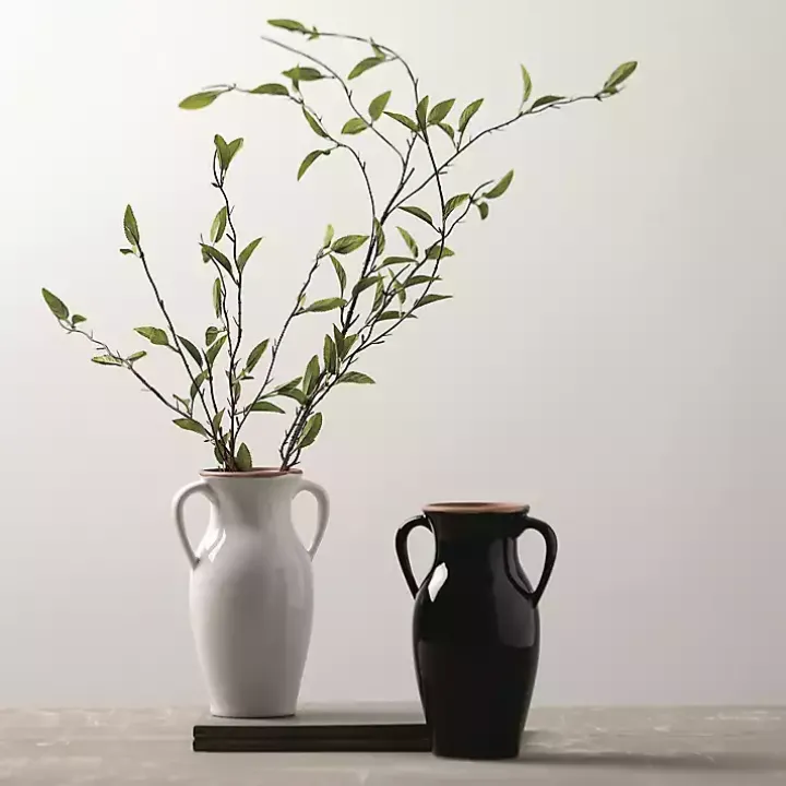 Natural Rimmed Onyx Urn Vase