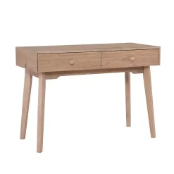 Natural Ripples 2-Drawer Wood Desk