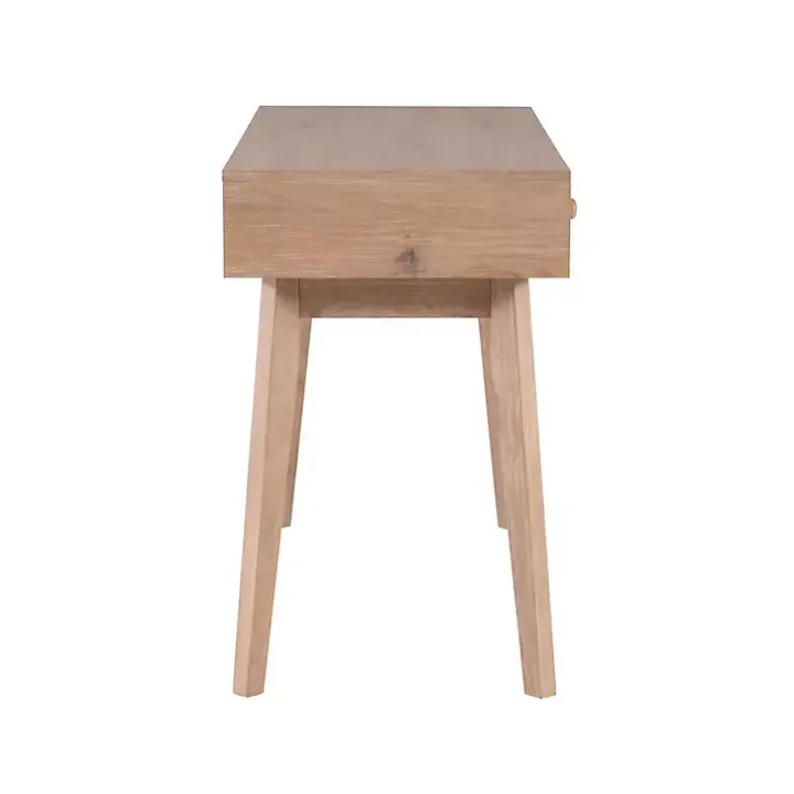 Natural Ripples 2-Drawer Wood Desk