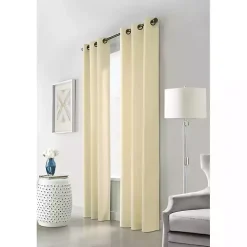 Natural Room Darkening Curtain Panel Set, 72 in.