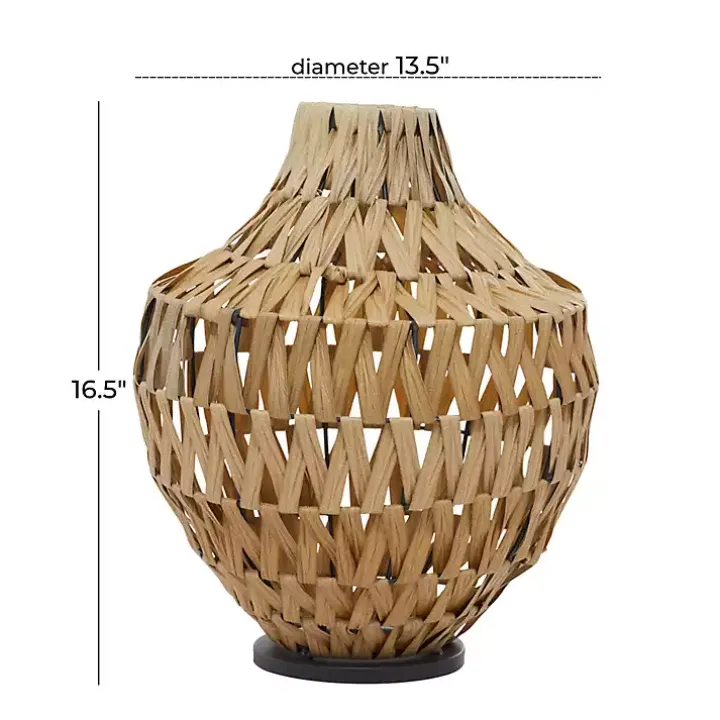 Natural Seagrass Tapered Neck Coastal Vase