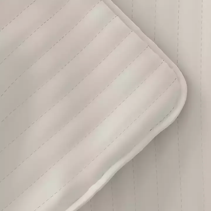 Natural Stitched Stripes 3-pc. King Quilt Set