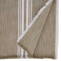 Natural Striped Fringe Table Runner, 72 in.