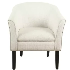 Natural Textured Barrel Accent Chair