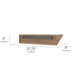 Natural Wedge Wood Small Floating Shelf