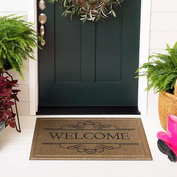 Natural Welcome Script Doormat